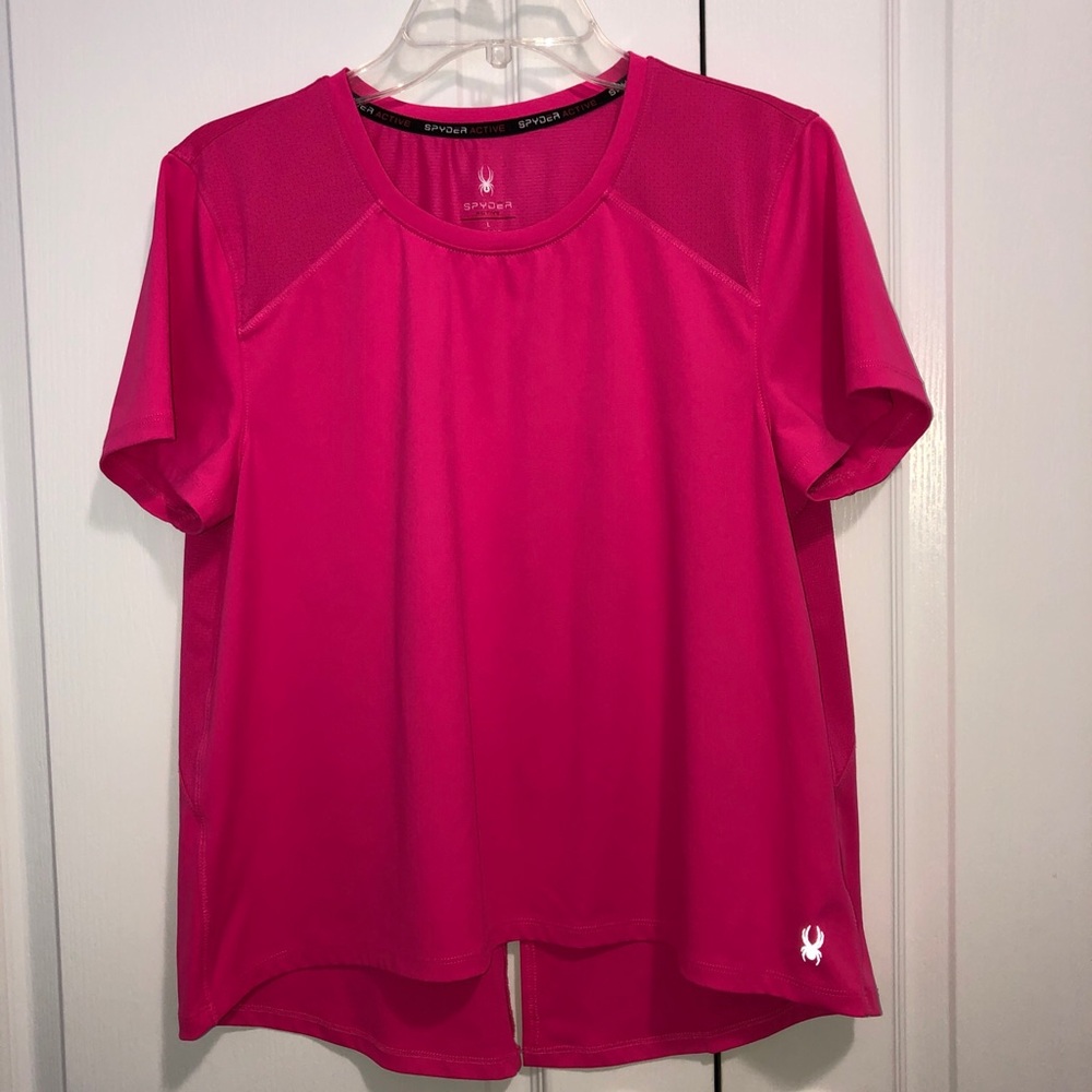 Spyder Women's Hot Pink Active Wear Short Sleeve Tee